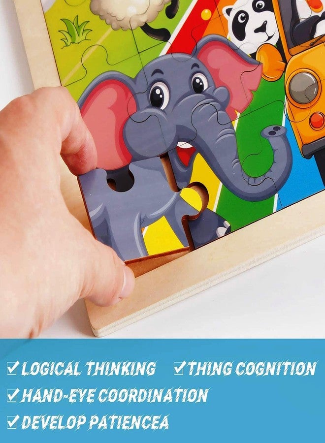 URM مجموعة أحجية URM 4 في 1 لعالم الحيوانات - 35 قطعة لكل مجموعة، متعددة الألوان (حيوانات برية، حيوانات مزرعة، حيوانات بحرية، وطيور) | لعبة تعليمية للأطفال | تنمية القدرات المعرفية | التنسيق بين اليد والعين - Image 3